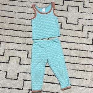 Ruby & Bloom Kids Aqua Pajama Set